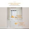 High White Child Safety Gate For Baby Door Barrier With Extensions