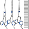 Professional 4 In 1 Dog  Cat Grooming Scissors Kit With Safety Round Tips,Sharp