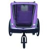 2-In-1 Bike Trailer & Push Cart For Pets - Detachable Bike Hitch & Push Handle Included
