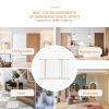 High White Child Safety Gate For Baby Door Barrier With Extensions