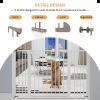High White Child Safety Gate For Baby Door Barrier With Extensions