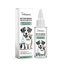 Pet Eye Drops For Dogs & Cats, Gentle Eye Cleaner  Soothes Irritation, Tear Stain Remover For Pet Daily Eye Care