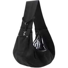 Dog Carrier Sling  Reversible Puppy Carrier Purse With Storage Pocket, Hand Free Dog Sling