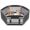 Dog Playpen Safe & Secure Indoor-Outdoor Pet Fence -Folding & Portable   Ideal For Small To Medium Dogs - Easy To Clean