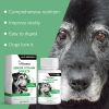 Senior Dog Vitamin Tablets, Multivitamin Supplement For Older Dogs, Support Immunity, Eyes, Skin & Bone Health, 80 Chewable Tablets