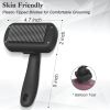 Self Cleaning Shedding Brush - Skin Friendly Grooming Tool For Dogs, Cats, And Puppies, Deshedding And Hair Removal