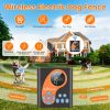 2 In 1 Wireless Dog Fence System With Training Collar Invisible Dog Fence Ip68 Waterproof With 722Ft Adjustable Range Beep Vibration Static Shock