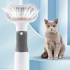 Pet Hair Dryer With Slicker Brush Low Noise 600W 3 Temperature Adjustable 3 In 1 Grooming Dog Blow Dryer For Cats Gray