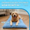 Extra-Large Cooling Dog Sofa Bed, Ultra-Soft Plush Pet Mat With 8 Compartments And Non-Slip Bottom, Thick Polyester Dog Bed For Large Dogs