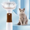 Pet Hair Dryer With Slicker Brush Low Noise 600W 3 Temperature Adjustable 3 In 1 Grooming Dog Blow Dryer For Cats Coffee