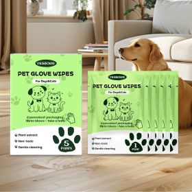 Yegbong Disposable Pet Glove Wipes, 5 Pieces
