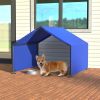 Dog Shade Shelter Outdoor Tent For Small Medium Dogs, Waterproof Sun Protection Pet House For Dogs, Small Animals And Livestock, Blue