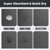 Pet Feeding Mat-Absorbent Dog Mat For Food And Water Bowl No Stains Easy Clean Dog Food Mat-Quick Dry Water Dispenser Puppy Supplies Accessories