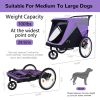 2-In-1 Bike Trailer & Push Cart For Pets - Detachable Bike Hitch & Push Handle Included