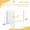 Extra Tall Dog Gate With Door, Pressure Fit, Auto Close, Double Locking For Doorways Hallways Stairs, 29"-32", White