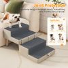 4-Step Ottoman Dog Stairs, 2-In-1 Foldable Pet Ramp For Bed,