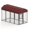 12 Pieces Square Tube Wire Running Cage Black Running Cage Single Door