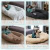 Human Dog Bed - 63 In X 31.4 In X 9.5 In Washable Faux Fur Lounger For Adults & Pets, Cushion With Orthopedic Support, Includes Pillow & Blanket