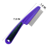 Comb With Rubber Handle, Flea And Tick Combs For Dogs Cats, Fine Tooth Dog Comb For Grooming
