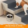 4-Step Ottoman Dog Stairs, 2-In-1 Foldable Pet Ramp For Bed,