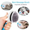 Self Cleaning Slicker Brush - Cat Brush Skin-Friendly Deshedding Grooming Massaging Tool For Long & Short Haired Pets,