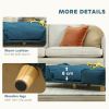 Raised Dog Couch With Comfortable Cushion, Pine Wood Legs, Foot Pads For Large-Sized Dogs Indoor Use, Dark Blue