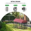 12 Pieces Square Tube Wire Running Cage Black Running Cage Single Door
