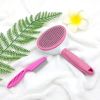 Dog Brush For Shedding With Metal Cat Comb, Self Cleaning Pet Hair Brush With Release Button For Grooming Kitten