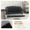 Pearl Design Pet Sofa For Medium And Large Sized Dogs, Pet Bed With Cushion And Solid Wood Legs, Charcoal Gray
