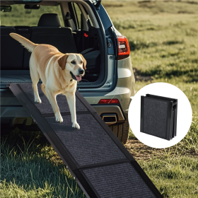 Dog Ramp For Car 65Inchx17.2Inch Large Folding Pet Stair Ramps For Truck, Suv, With Non-Slip Surface, Up To 250Lbs,