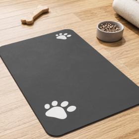 Pet Feeding Mat-Absorbent Dog Mat For Food And Water Bowl No Stains Easy Clean Dog Food Mat-Quick Dry Water Dispenser Puppy Supplies Accessories