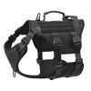 Heat-Resistant Durable Nylon Tactical Service Dog Harness, Adjustable No-Pull Reflective Vest With Dual Handles