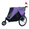 2-In-1 Bike Trailer & Push Cart For Pets - Detachable Bike Hitch & Push Handle Included