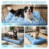 Extra-Large Cooling Dog Sofa Bed, Ultra-Soft Plush Pet Mat With 8 Compartments And Non-Slip Bottom, Thick Polyester Dog Bed For Large Dogs