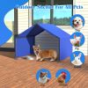 Dog Shade Shelter Outdoor Tent For Small Medium Dogs, Waterproof Sun Protection Pet House For Dogs, Small Animals And Livestock, Blue