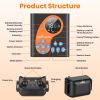 2 In 1 Wireless Dog Fence System With Training Collar Invisible Dog Fence Ip68 Waterproof With 722Ft Adjustable Range Beep Vibration Static Shock