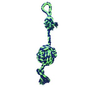 Amazing Pet 25" Long-Ball W/Loop Handle & Knotted Tail - Blue/Green