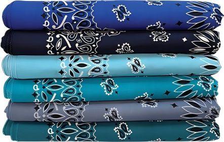 Bandanna Paisley Asst Ocean 12Pk