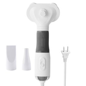 Pet Hair Dryer With Slicker Brush Low Noise 600W 3 Temperature Adjustable 3 In 1 Grooming Dog Blow Dryer For Cats Gray