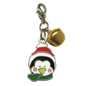 Enamel Penguin Head With Gold Bell