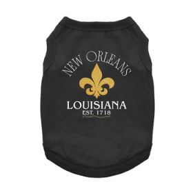 New Orleans La Dog Shirt - Jet Black (Variation: X-Large)