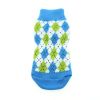 Non-Skid Dog Socks - Blue And Green Argyle