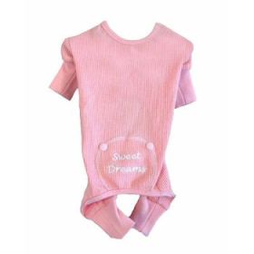 Sweet Dreams Thermal Dog Pajamas - Pink (Variation: Medium)