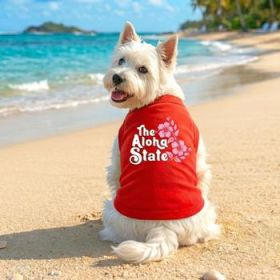 The Aloha State Dog Shirt - Red (Variation: 2X-Large)