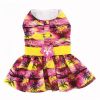 Tropical Sunset Dog Dress With Matching Leash