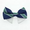 Universal Dog Bow Tie - Navy Blue And Green Stripe