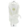 White Gold Crown Cotton Dog Bathrobe By Doggie Design
