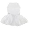 White Lace Dog Wedding Dress With Matching Leash