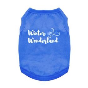 Winter Wonderland Dog Shirt - Blue (Variation: Medium)