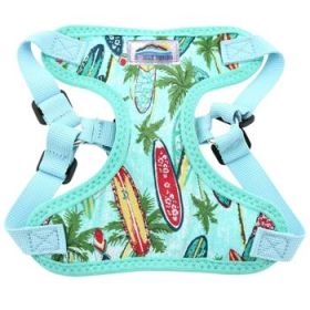 Wrap And Snap Choke Free Dog Harness By Doggie Design - Surfboards And Palms (Variation: Medium)